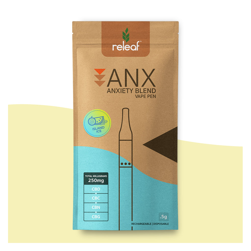 ANX Anxiety Blend Rechargeable Vape Pen | 0.5ml | CBD+CBC+CBN+CBG