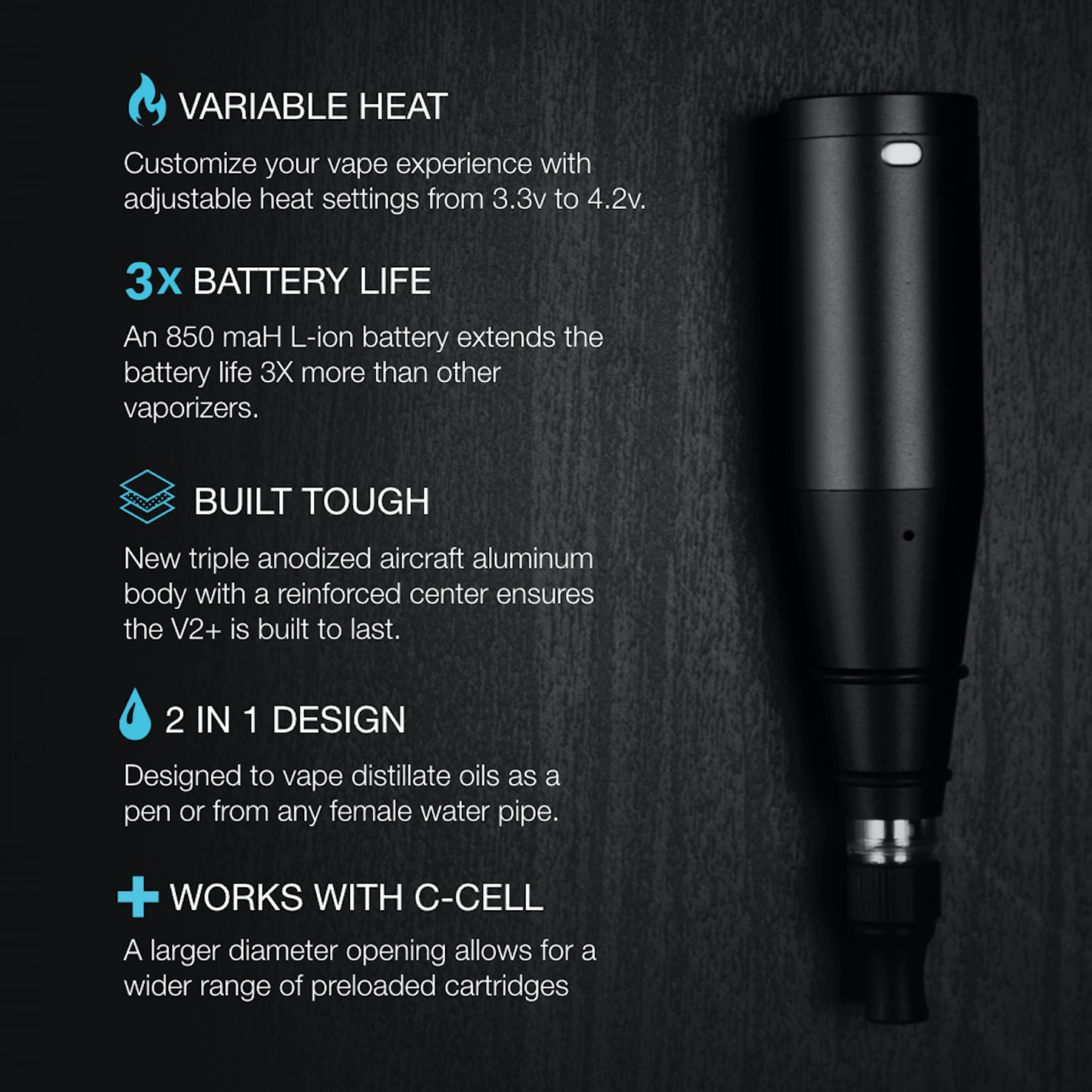 Vapor Slide V2 Plus Vaporizer