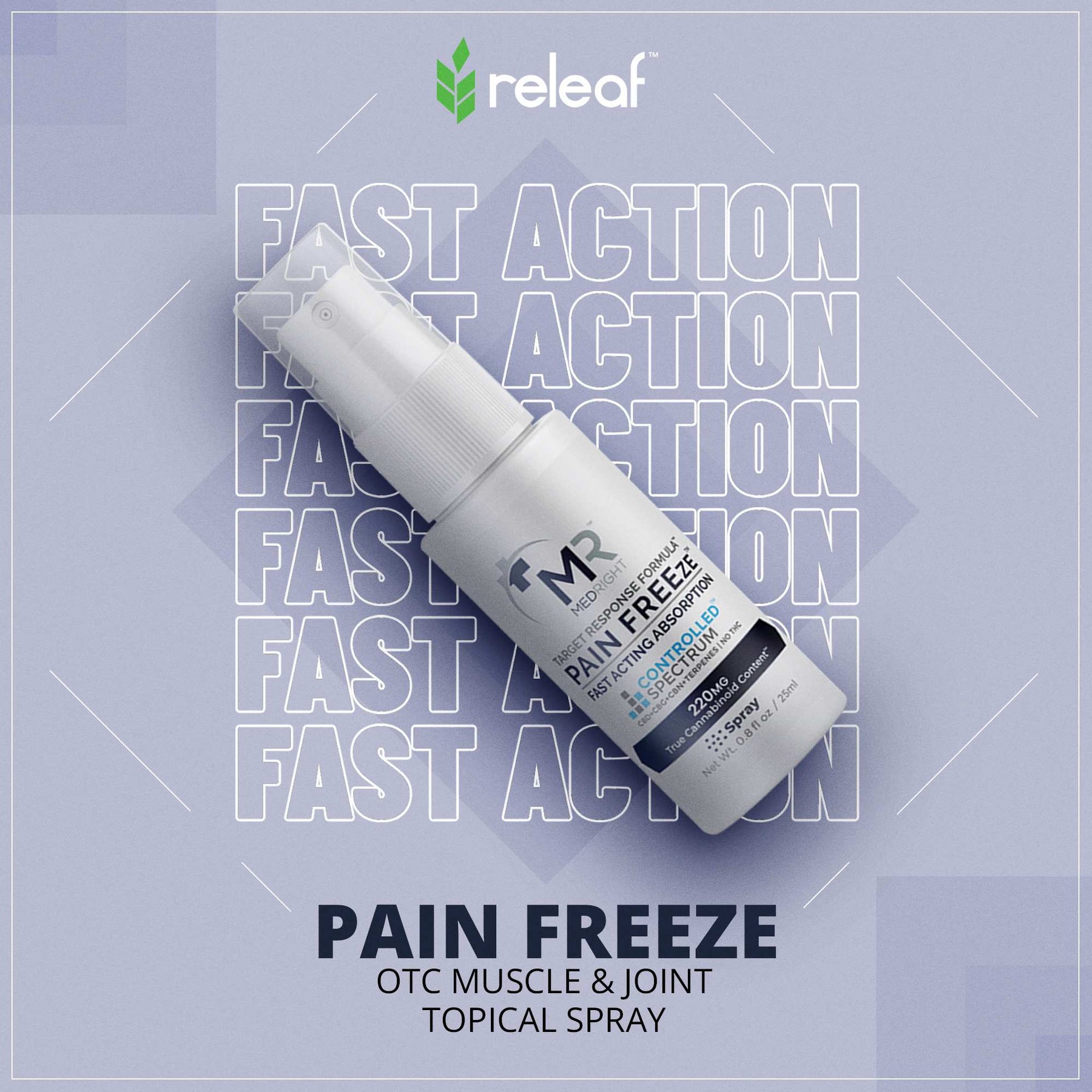 Freeze It Muscle, Joint & Pain Relief EZ Spray – 4 OZ – Medcare
